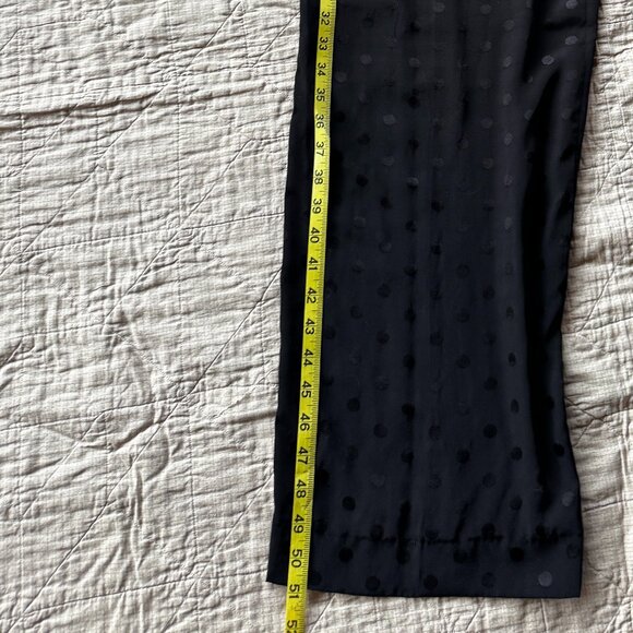 Anthropologie The Essential Women Black Polka Dot Wide Leg Jumpsuit Size 10 - Picture 5 of 6